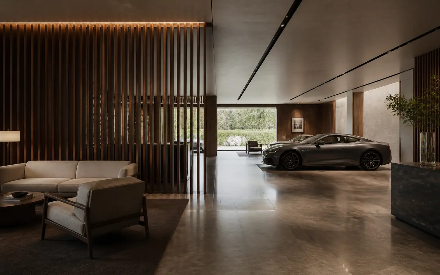 Premium automotive showroom interior