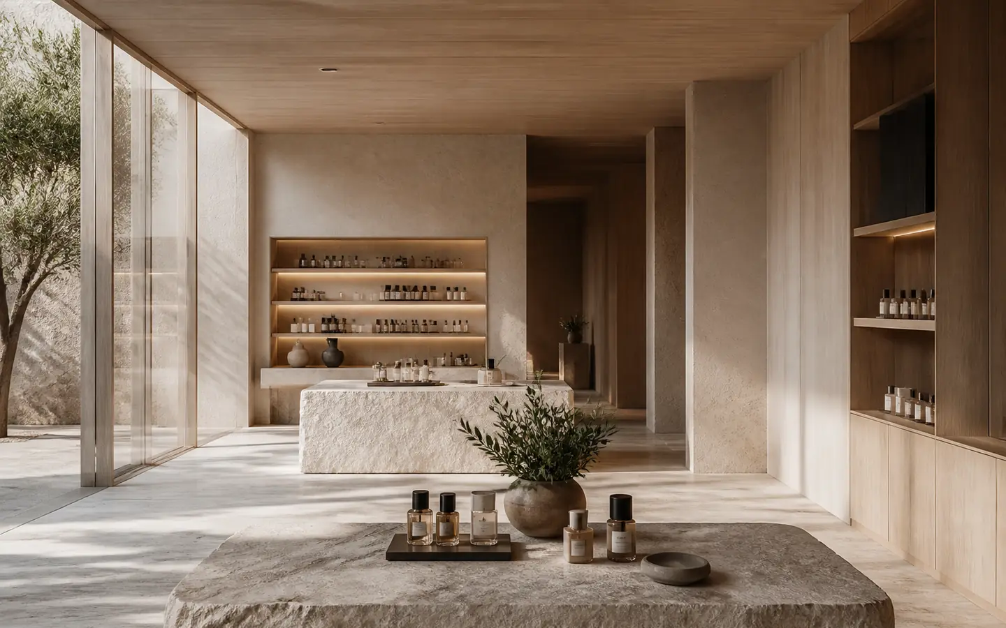 Contemporary flagship boutique interior