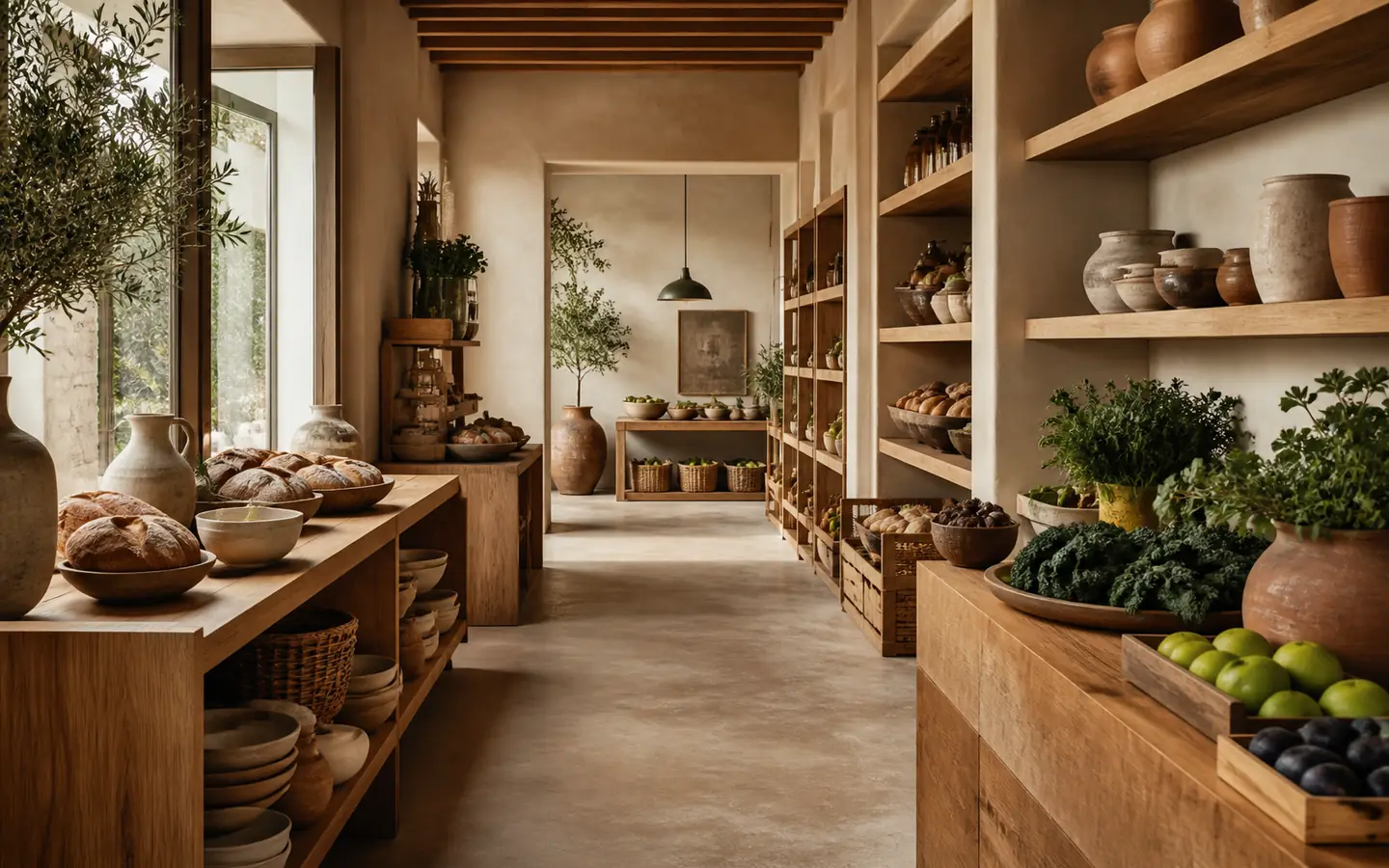 Gourmet food and lifestyle shop interior